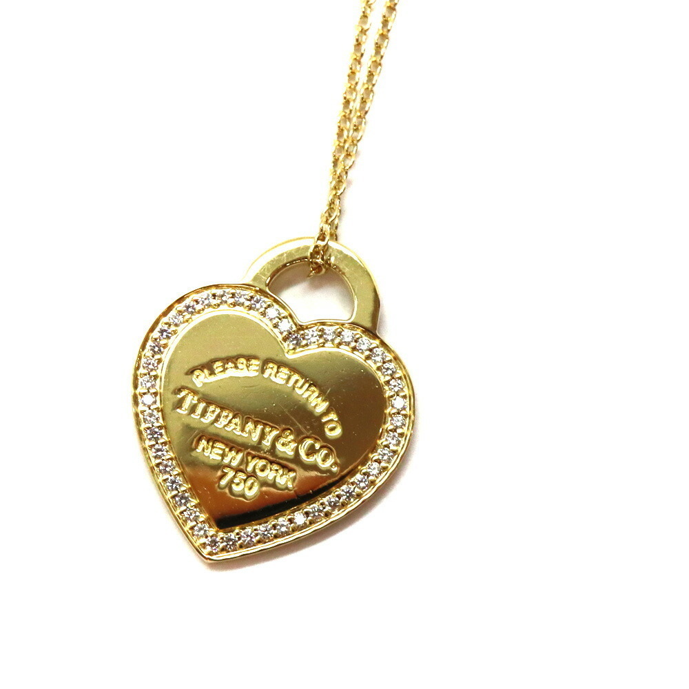 Tiffany Return to Tiffany Heart Diamond Necklace Gold Diamond - Picture 4 of 8